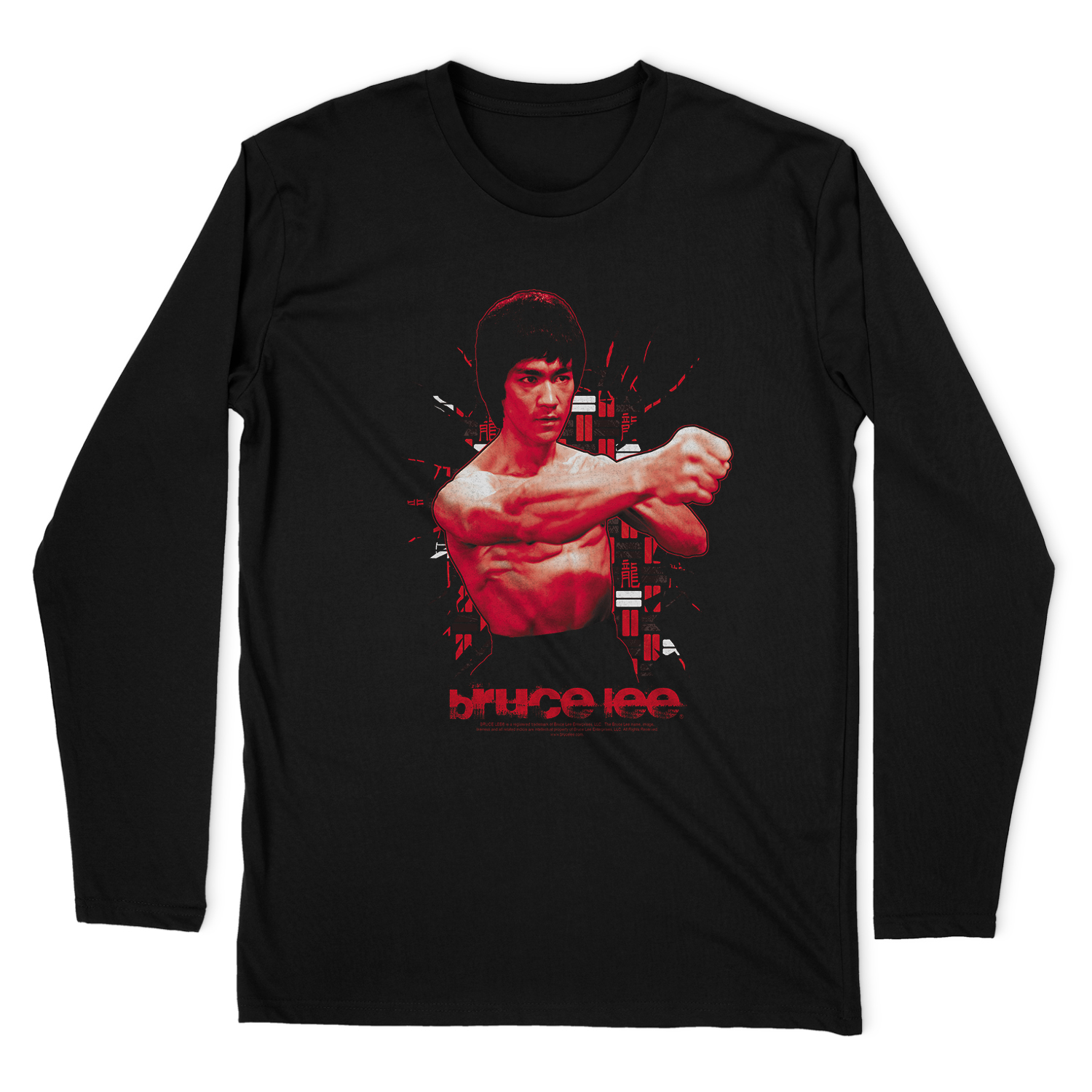 BRUCE LEE THE SHATTERING FIST LONG SLEEVE T-SHIRT