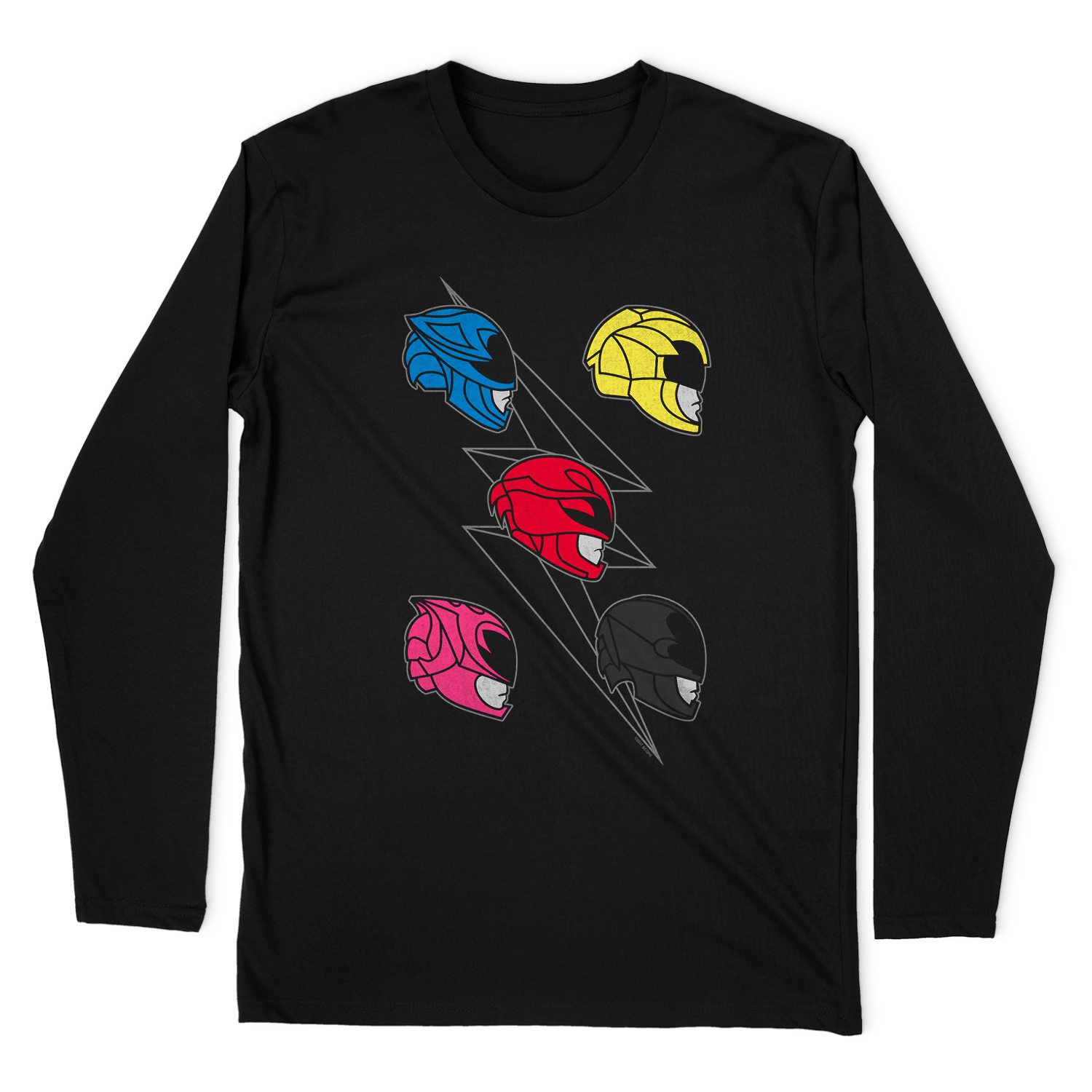 POWER RANGERS LINE HELMETS LONG SLEEVE T-SHIRT