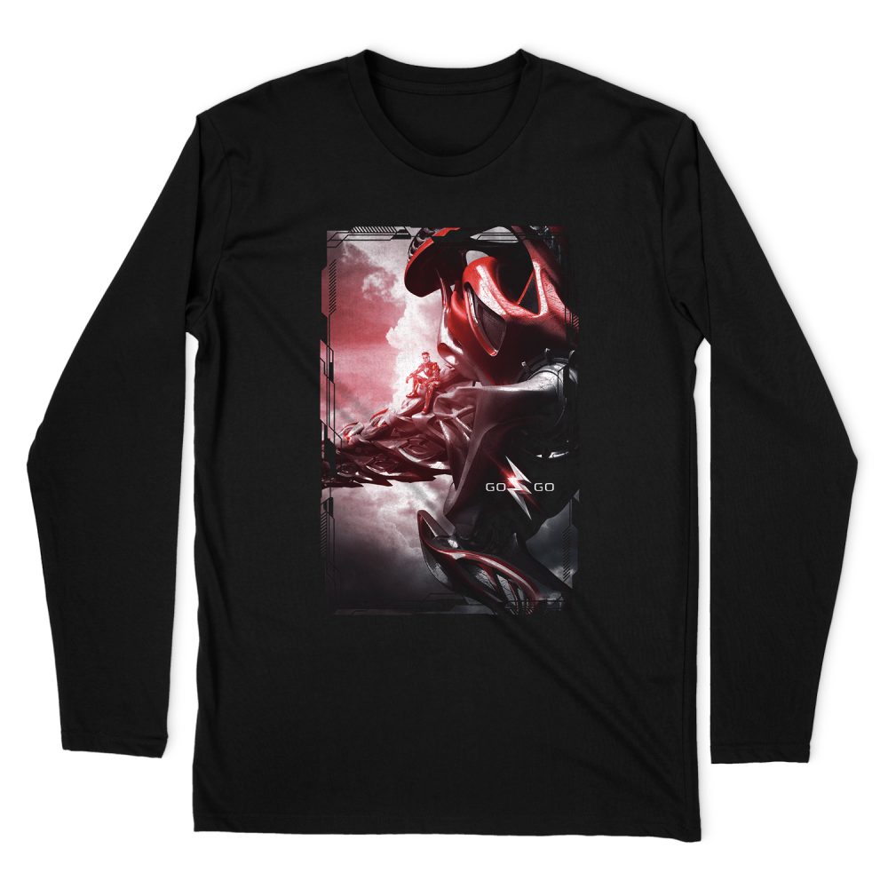 POWER RANGERS RED ZORD POSTER LONG SLEEVE T-SHIRT
