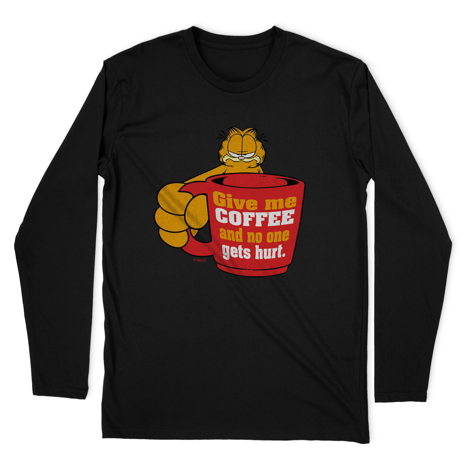 GARFIELD GIVE ME COFFEE LONG SLEEVE T-SHIRT