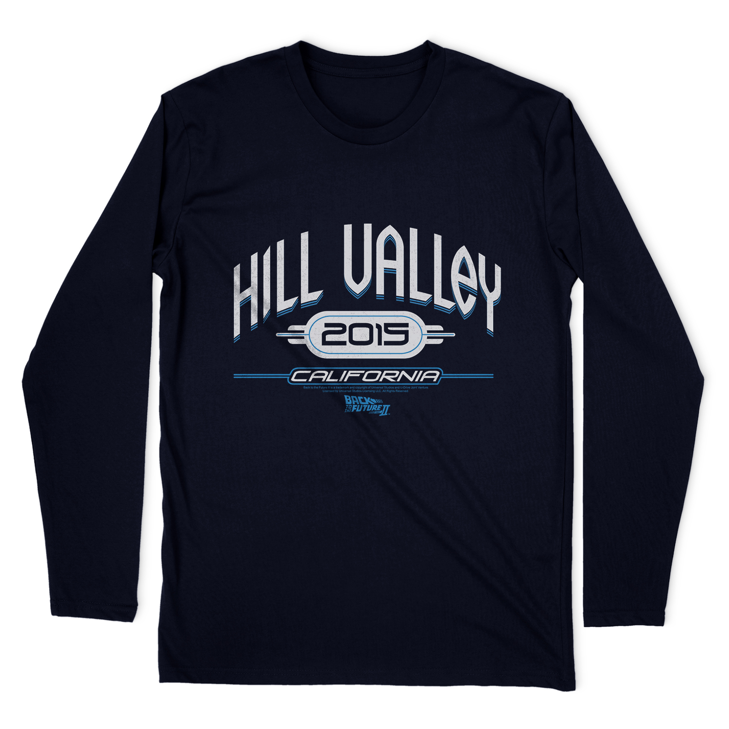BACK TO THE FUTURE II HILL VALLEY 2015 LONG SLEEVE T-SHIRT