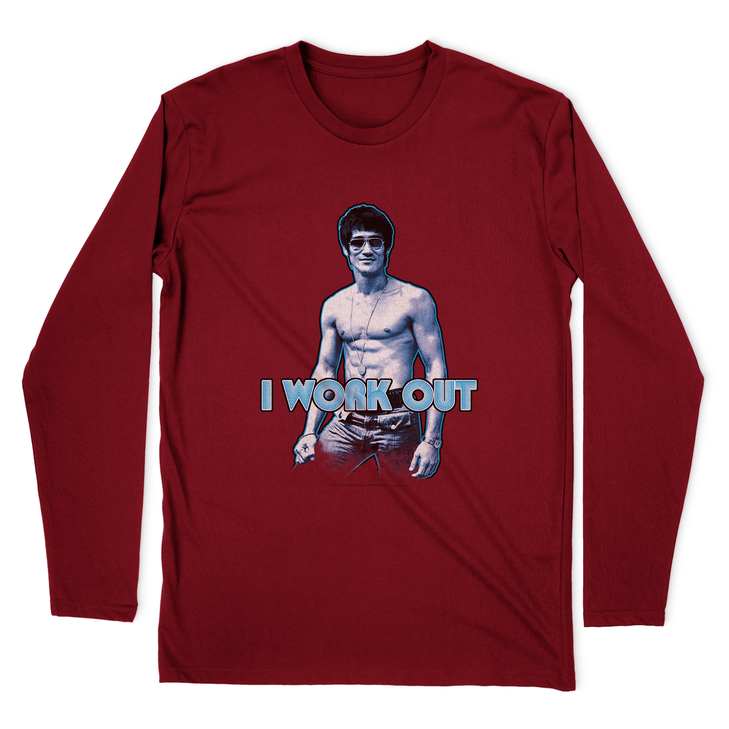 BRUCE LEE LEE WORKS OUT LONG SLEEVE T-SHIRT