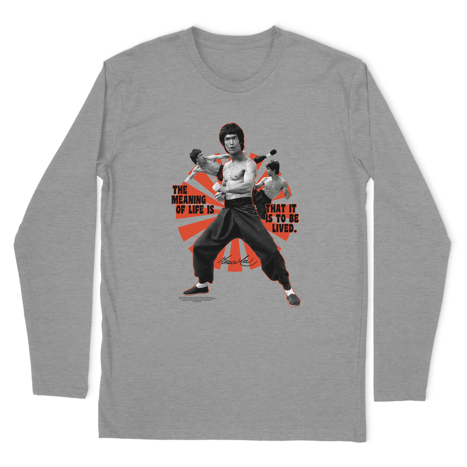 BRUCE LEE MEANING OF LIFE LONG SLEEVE T-SHIRT
