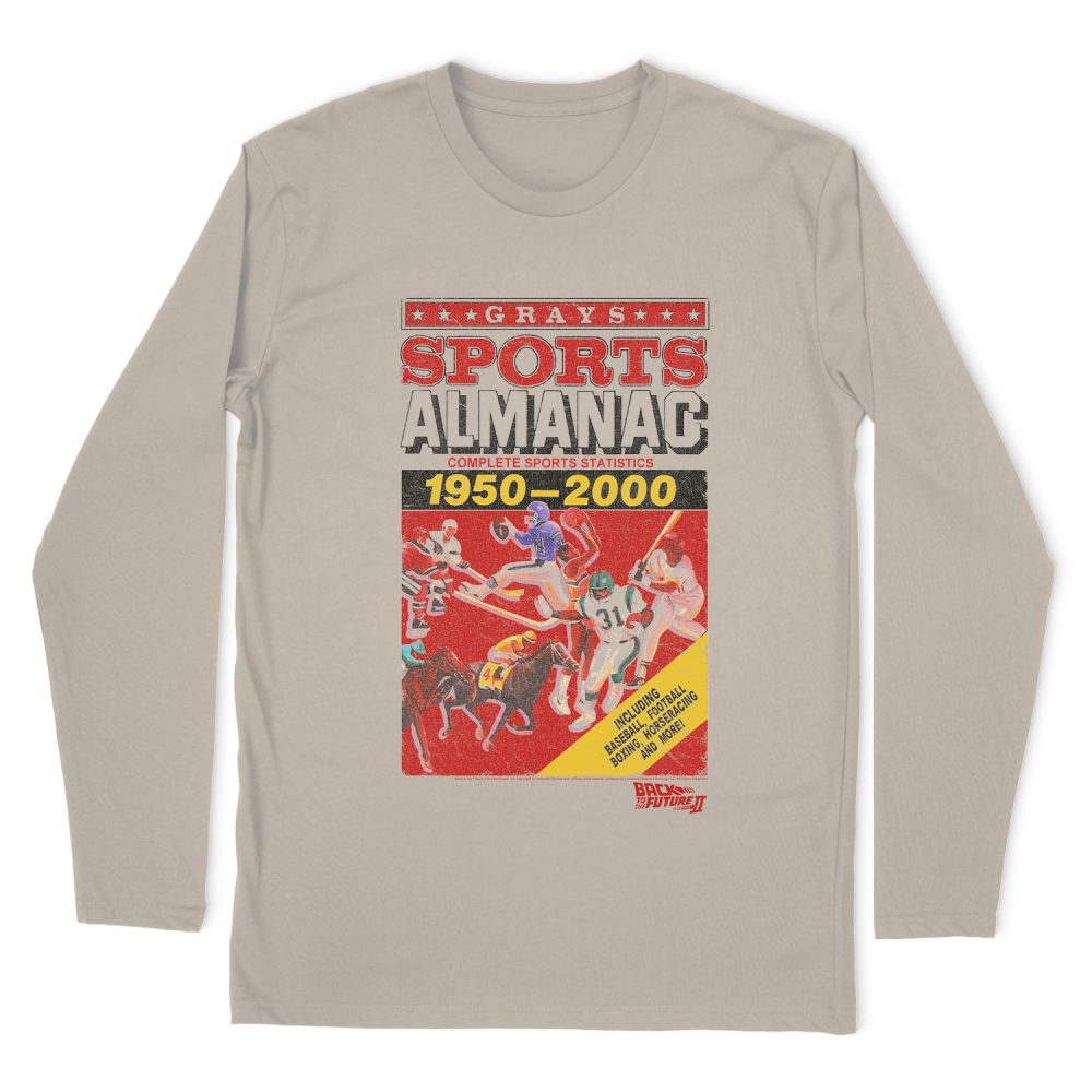 BACK TO THE FUTURE II SPORTS ALMANAC LONG SLEEVE T-SHIRT