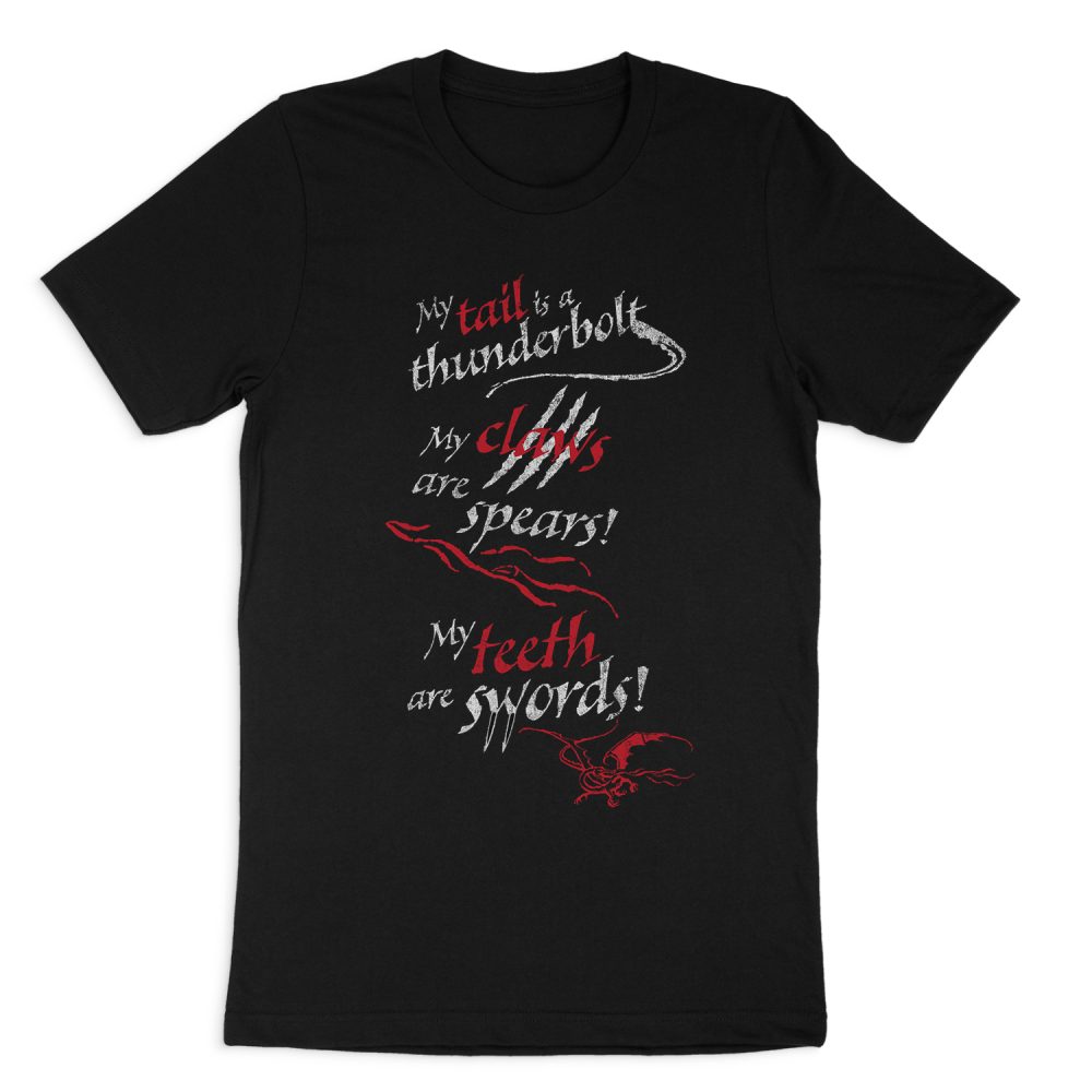 THE HOBBIT TAIL CLAWS TEETH SHORT SLEEVE T-SHIRT