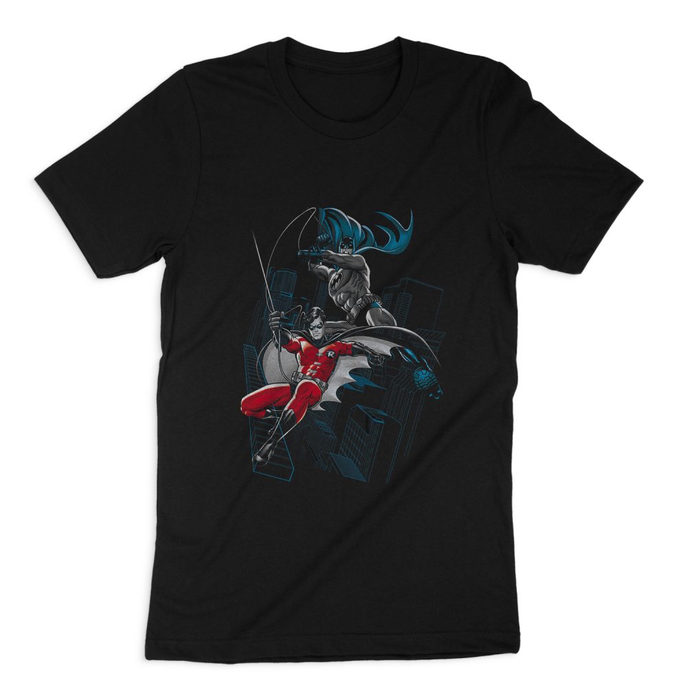 BATMAN BLACK AND WHITE SHORT SLEEVE T-SHIRT