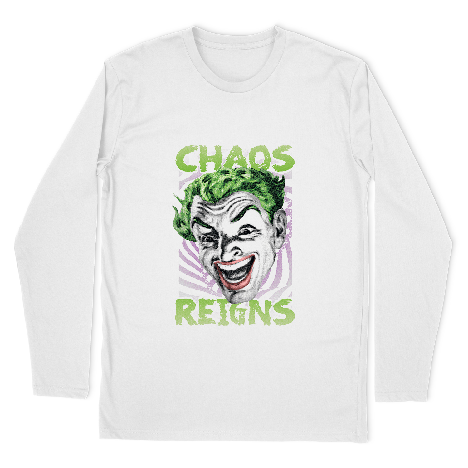THE JOKER - CLASSIC TV SERIES CHAOS REIGNS LONG SLEEVE T-SHIRT