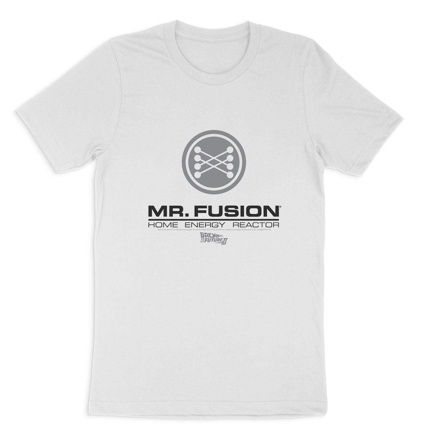 BACK TO THE FUTURE II MR. FUSION LOGO SHORT SLEEVE T-SHIRT