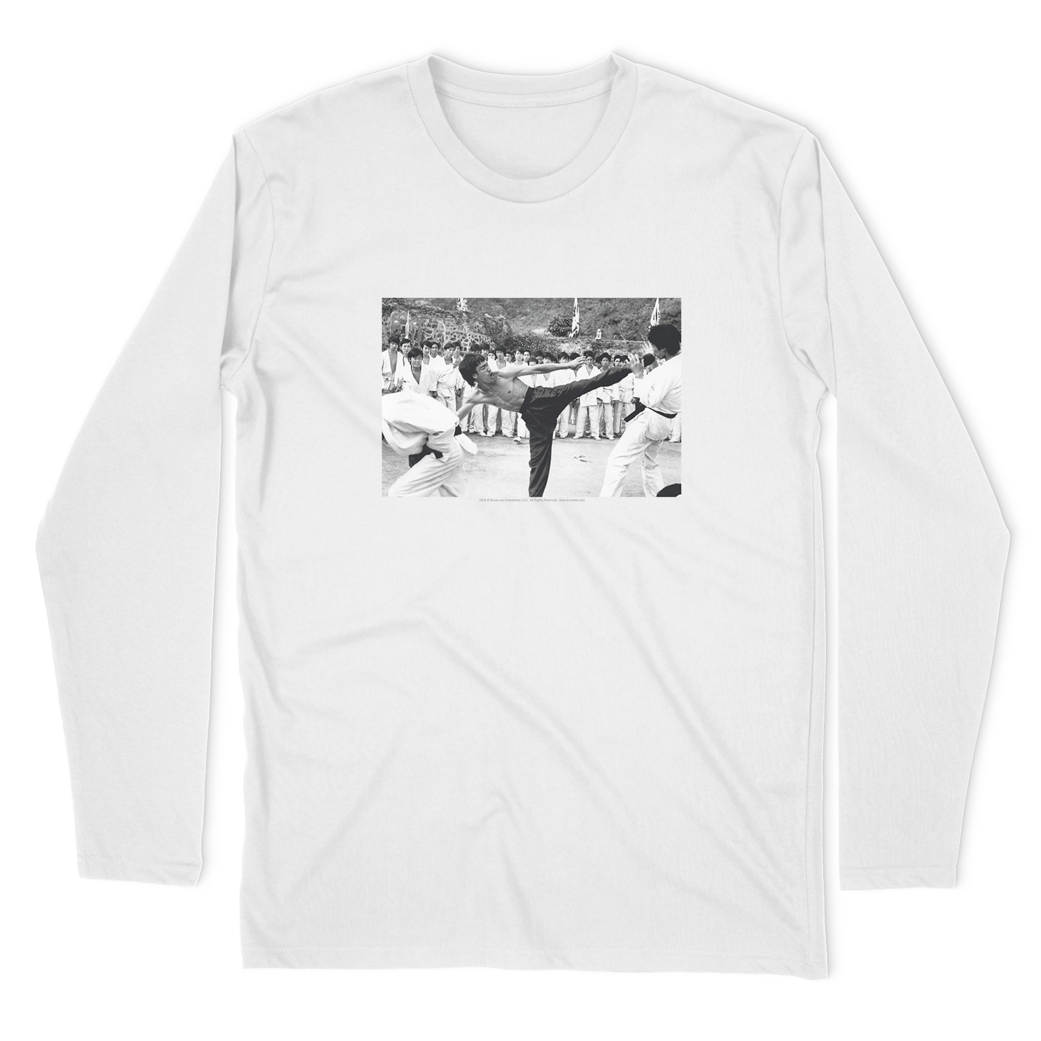 BRUCE LEE KICK TO THE HEAD LONG SLEEVE T-SHIRT