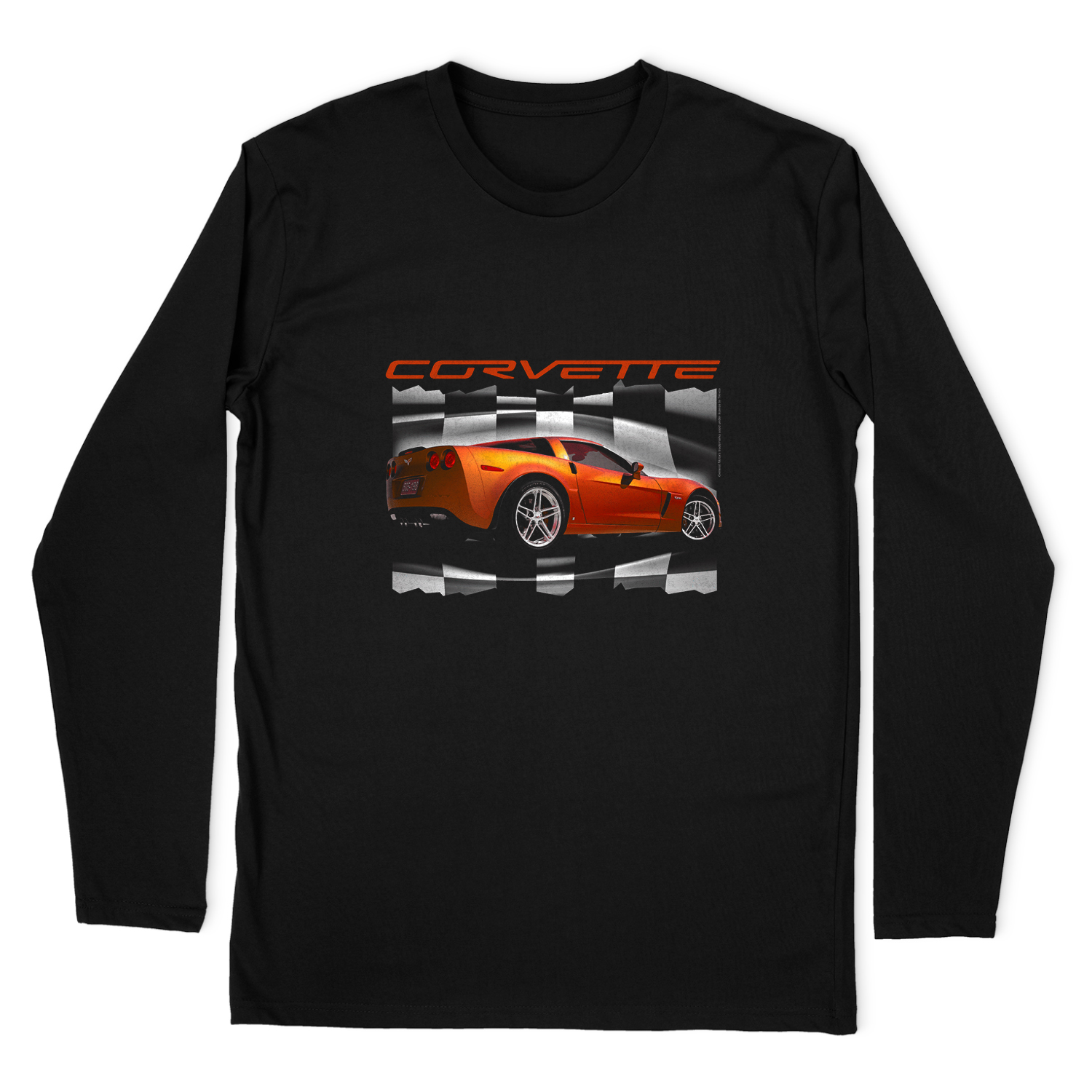 CHEVROLET ORANGE Z06 VETTE LONG SLEEVE T-SHIRT
