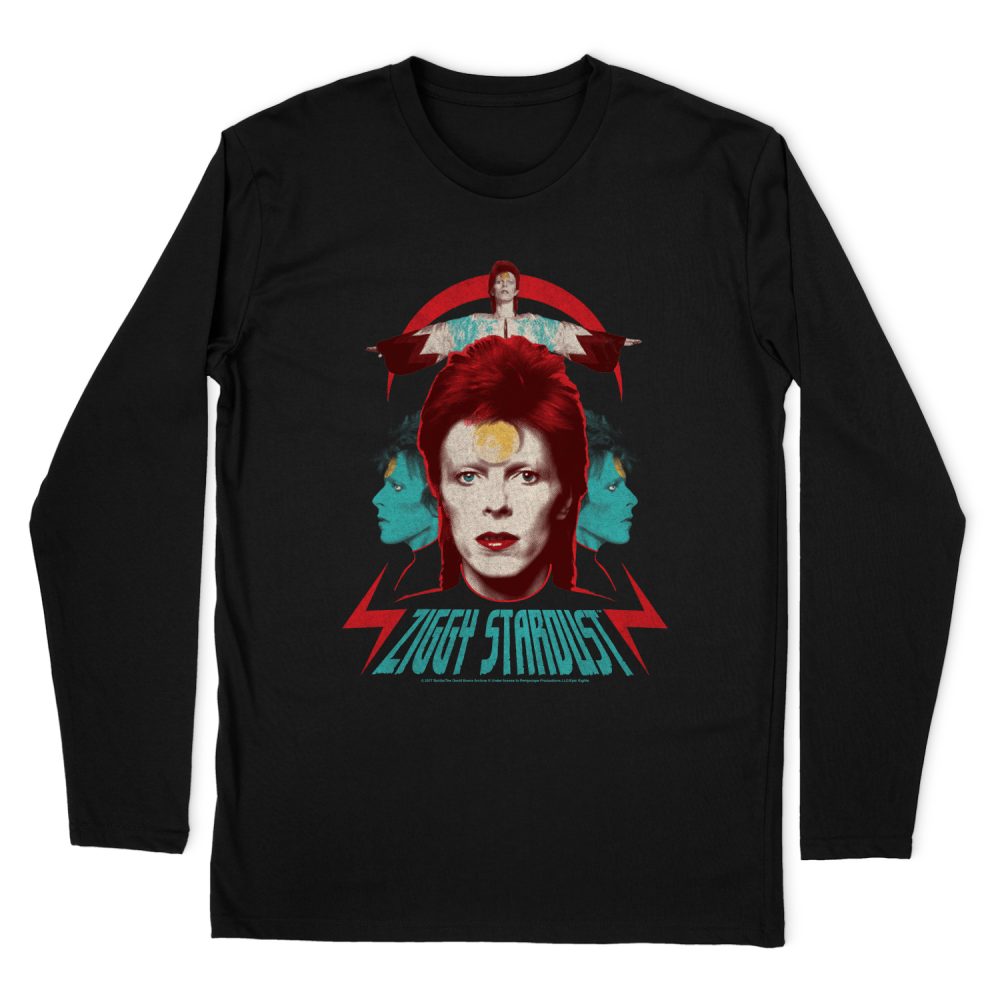 DAVID BOWIE ZIGGY HEADS LONG SLEEVE T-SHIRT