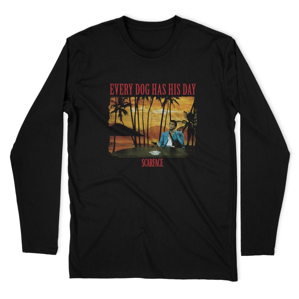 SCARFACE A DOG DAY LONG SLEEVE T-SHIRT