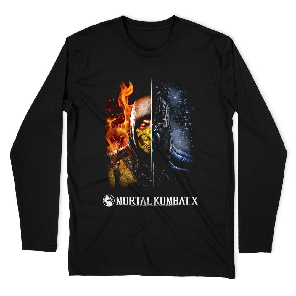 MORTAL KOMBAT FIRE AND ICE LONG SLEEVE T-SHIRT