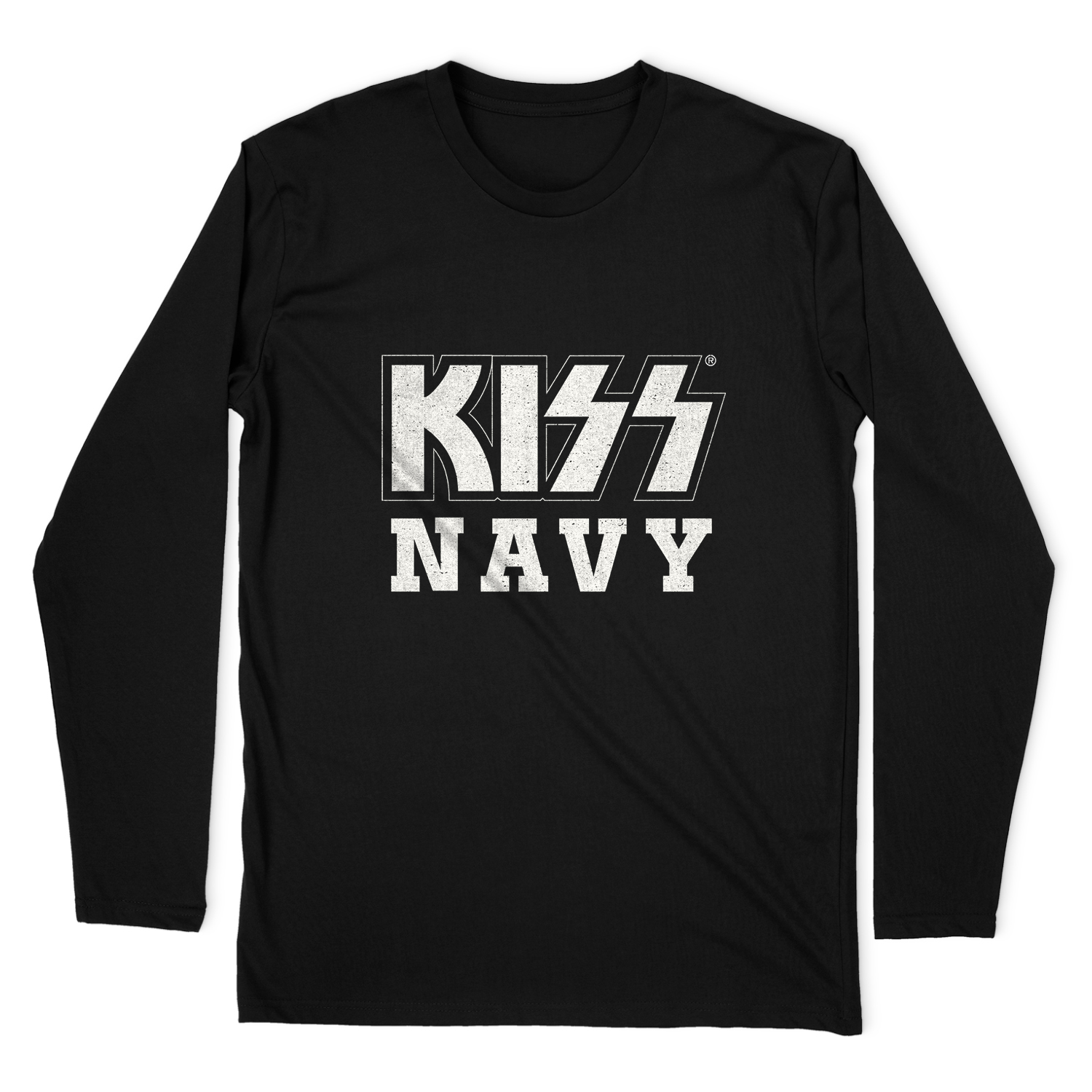 KISS NAVY BLOCK LONG SLEEVE T-SHIRT