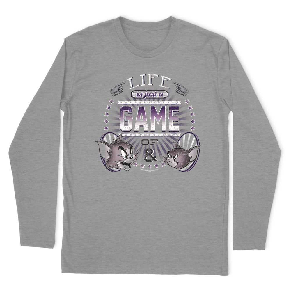 TOM AND JERRY LIFE IS A GAME #2 LONG SLEEVE T-SHIRT