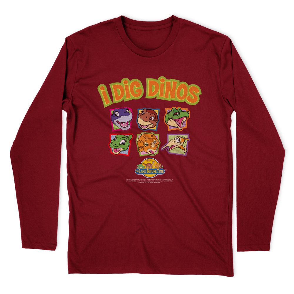 LAND BEFORE TIME I DIG DINOS LONG SLEEVE T-SHIRT