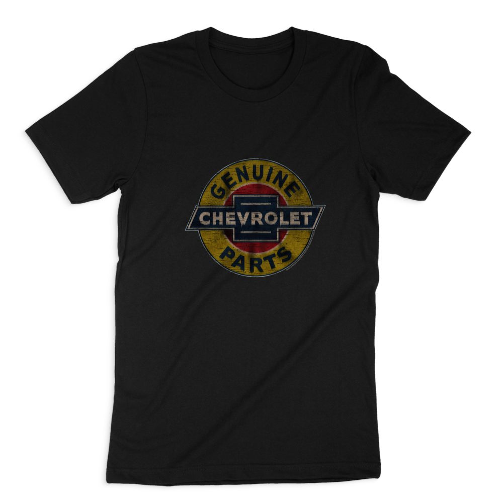 CHEVROLET GENUINE CHEVY PARTS DISTRESSED SIGN SHORT SLEEVE T-SHIRT