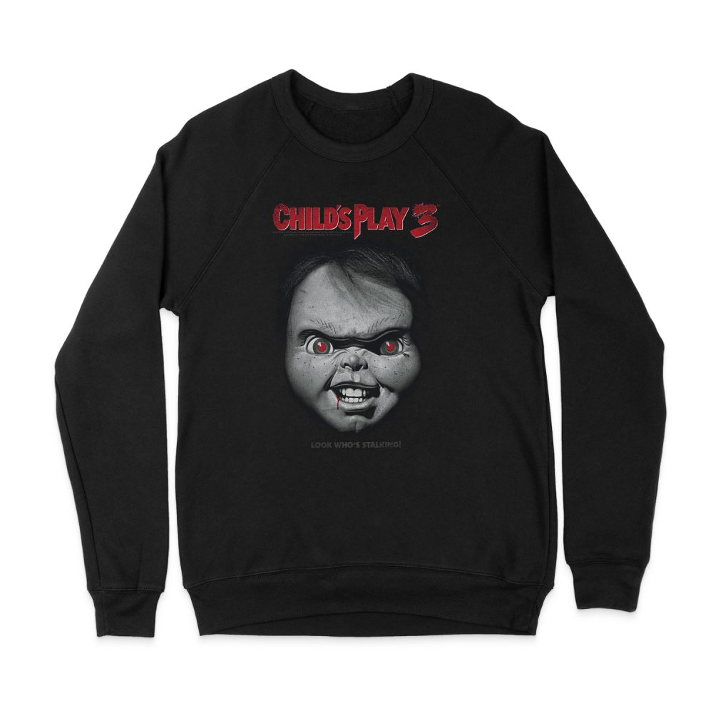 CHILD'S PLAY 3 FACE POSTER SWEATSHIRT