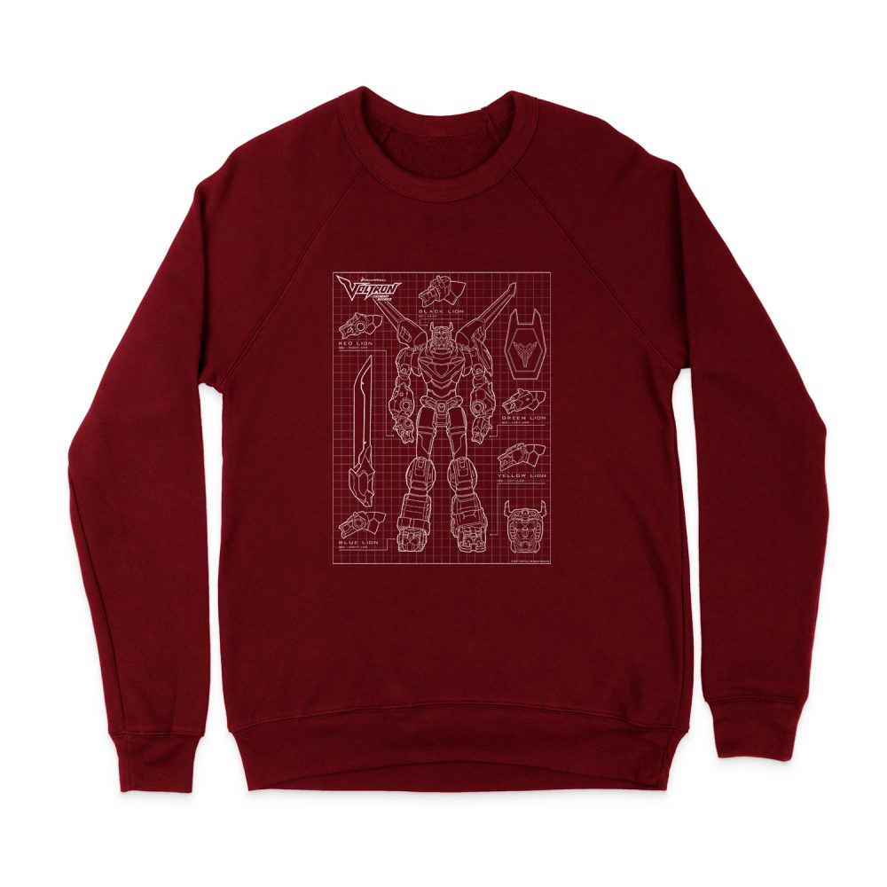 VOLTRON VOLTRON SCHEMATIC SWEATSHIRT