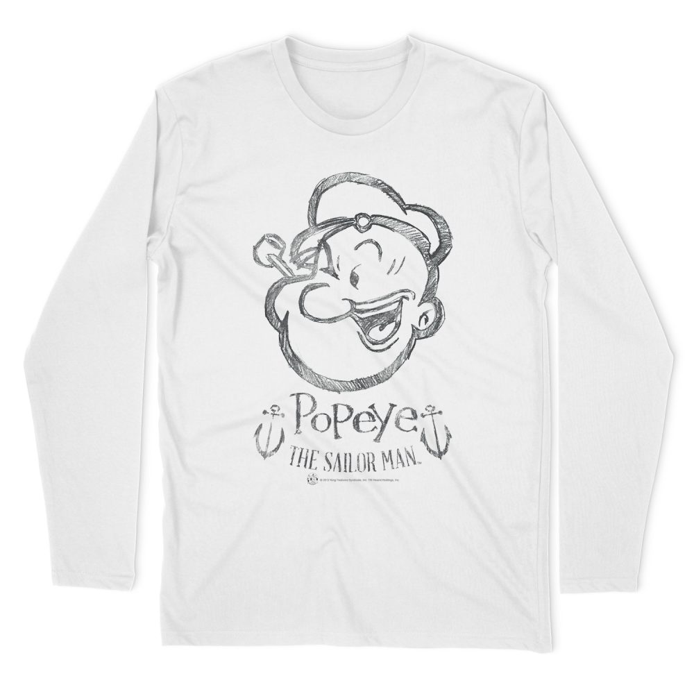 POPEYE SKETCH PORTRAIT LONG SLEEVE T-SHIRT
