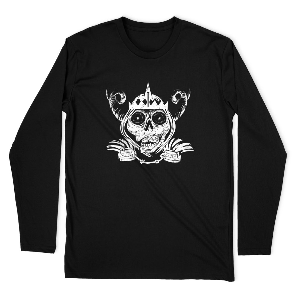 ADVENTURE TIME SKULL FACE LONG SLEEVE T-SHIRT