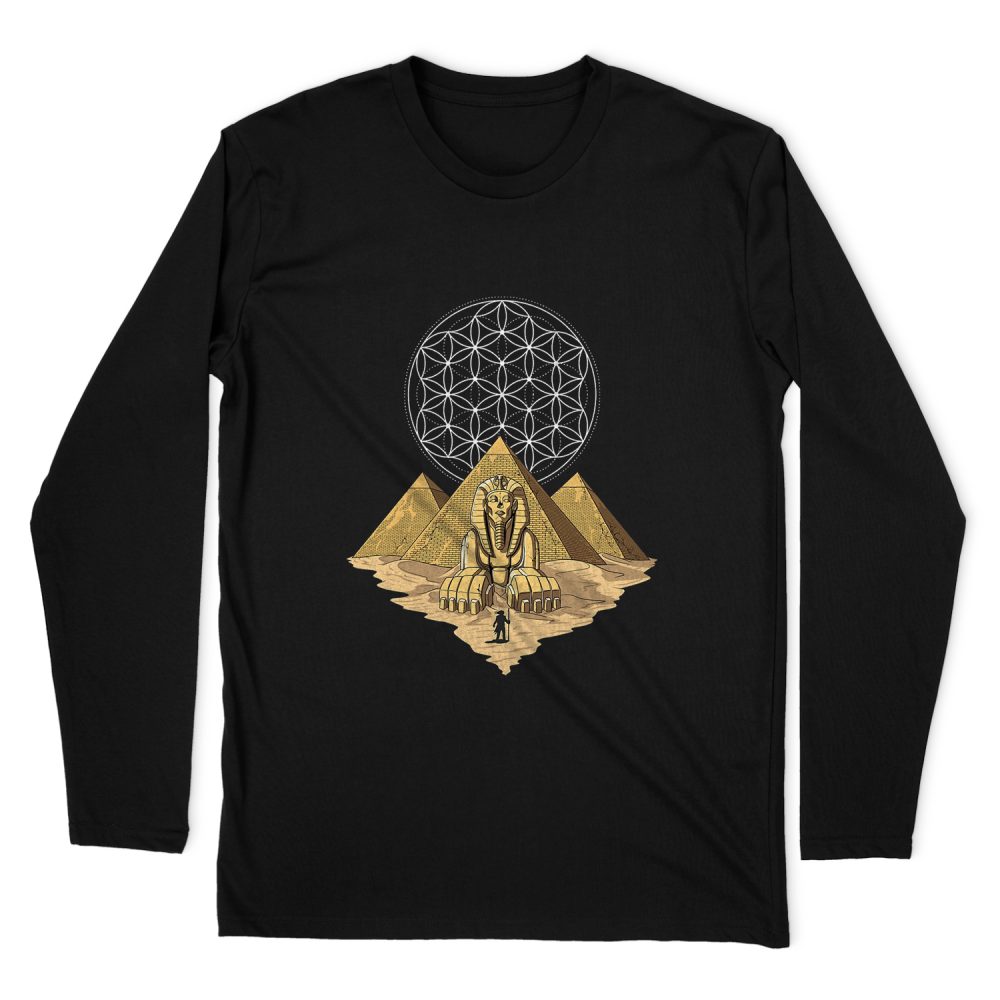 EGYPTIAN PYRAMIDS SPHINX LONG SLEEVE T-SHIRT
