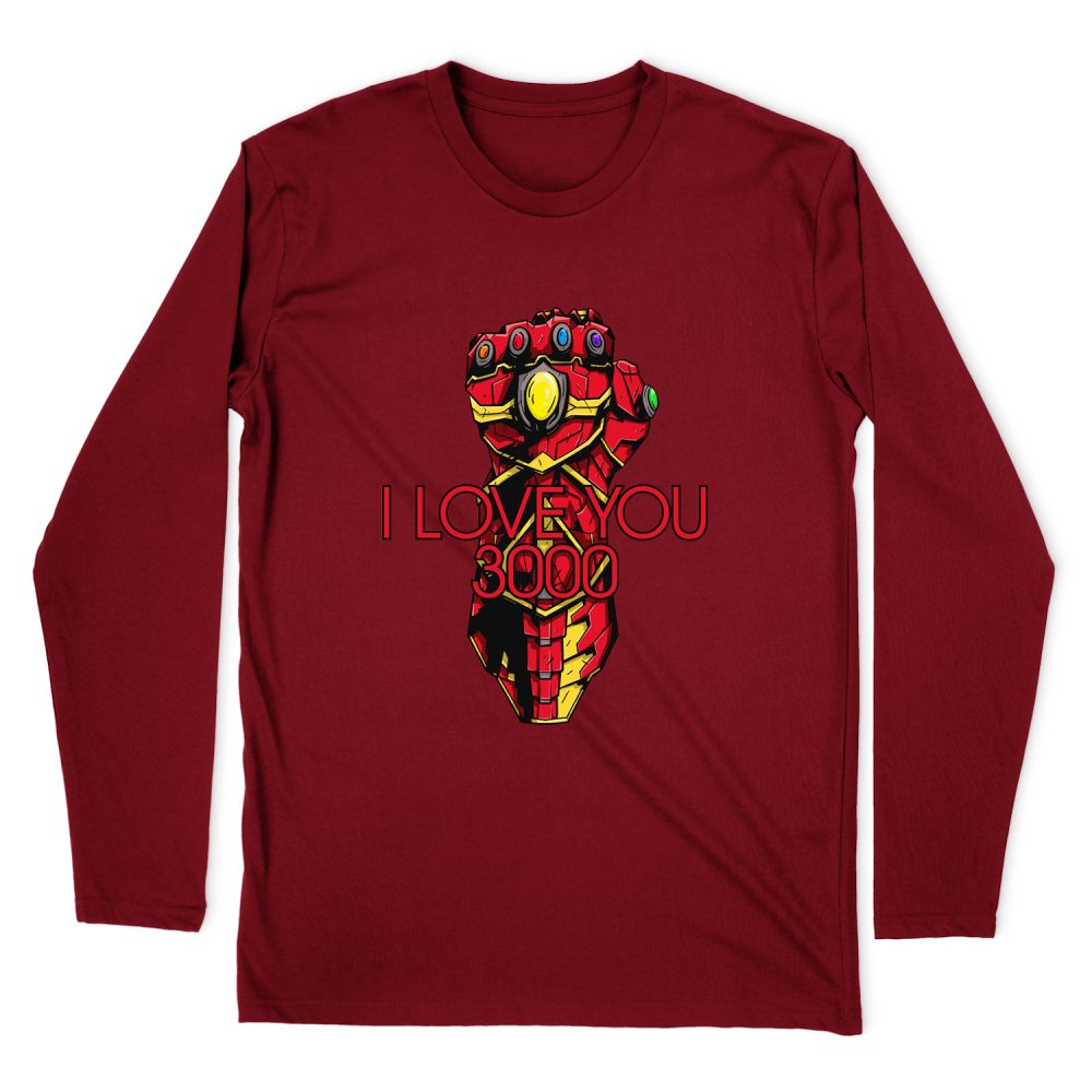 IRON MAN I LOVE YOU 3000 LONG SLEEVE T-SHIRT