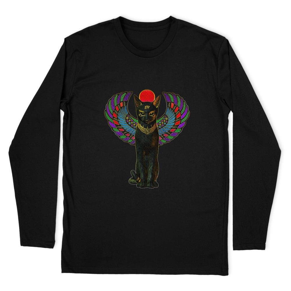 BASTET EGYPTIAN CAT LONG SLEEVE T-SHIRT
