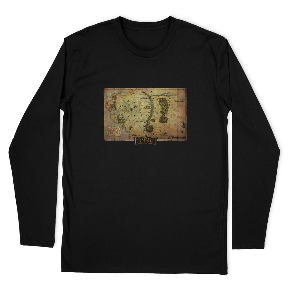 THE HOBBIT MIDDLE EARTH MAP LONG SLEEVE T-SHIRT