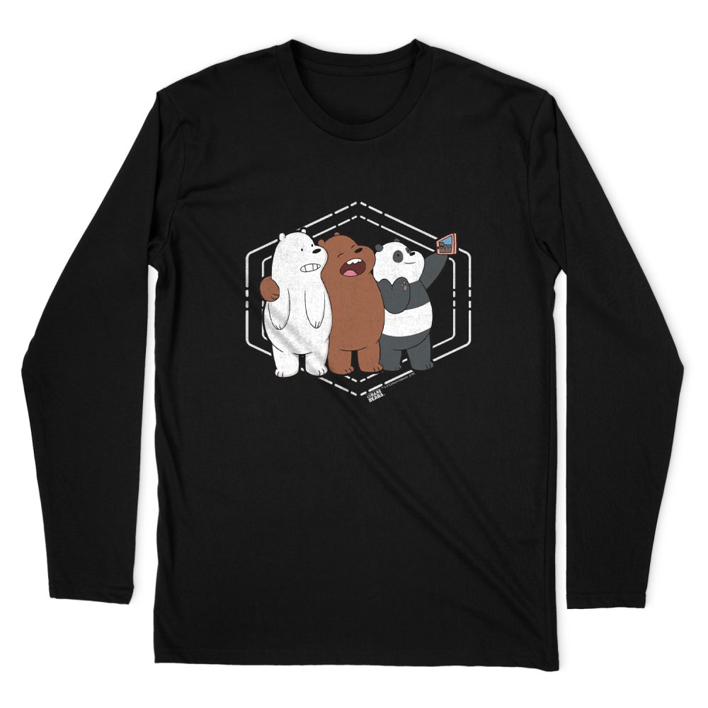 WE BARE BEARS SELFIE LONG SLEEVE T-SHIRT