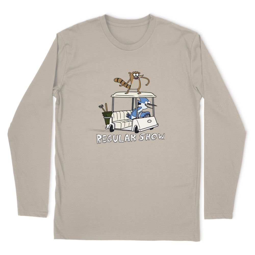REGULAR SHOW GOLF CART LONG SLEEVE T-SHIRT