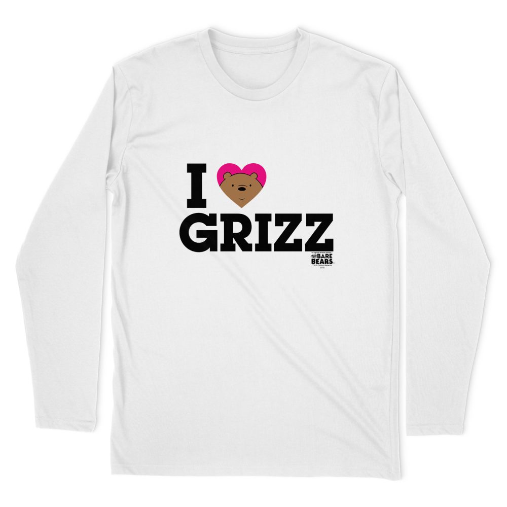 WE BARE BEARS HEART GRIZZ LONG SLEEVE T-SHIRT