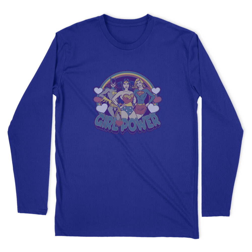 DC COMICS RETRO GIRL POWER LONG SLEEVE T-SHIRT